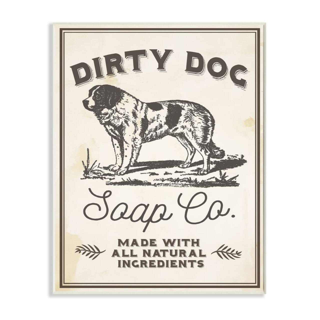 Stupell Industries Dirty Dog Soap Co Vintage Sign Wall Art